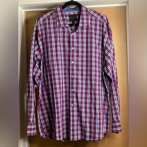 Linea Uomo Men's Red Plaid Shirt.  Size XXL